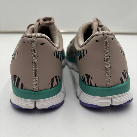 Nike Free 5.0 V4 Womens Gray Zebra Print Running Training Shoes Teal 6.5 - Picture 5 of 9